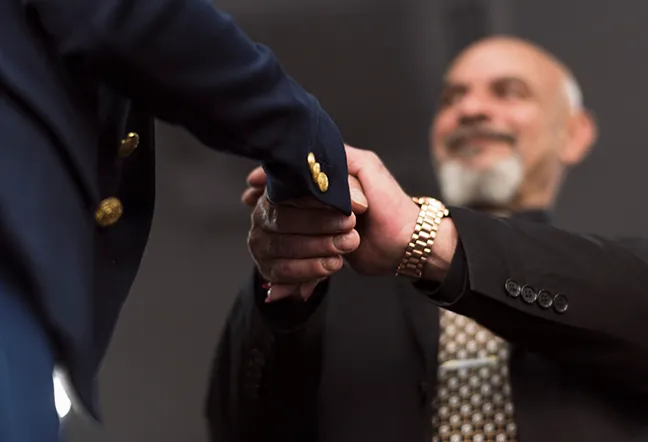 Men shaking hands