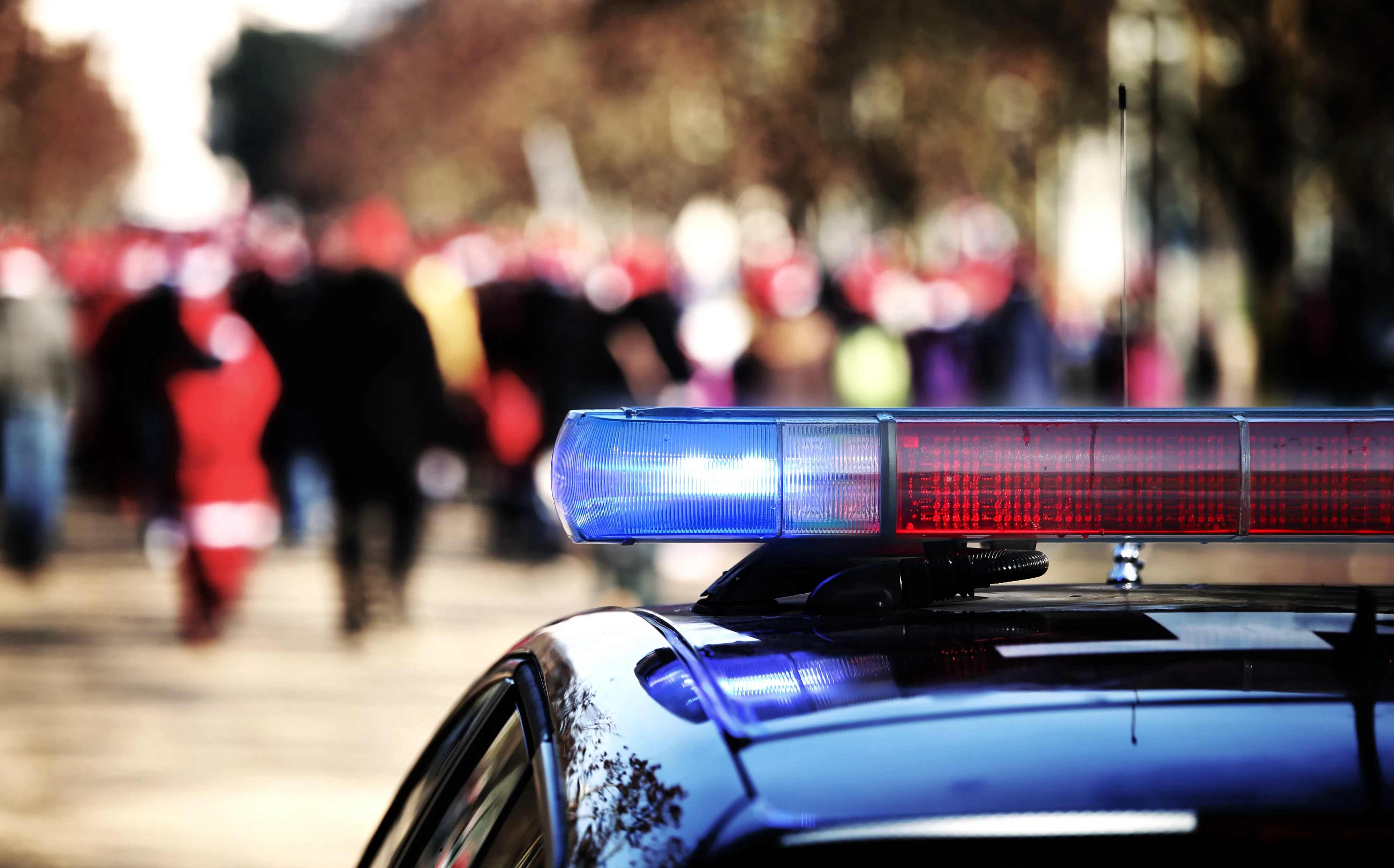 Cop car with lights