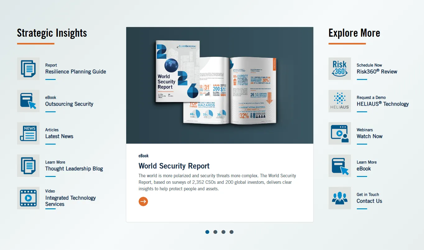 security resources hub screenshot