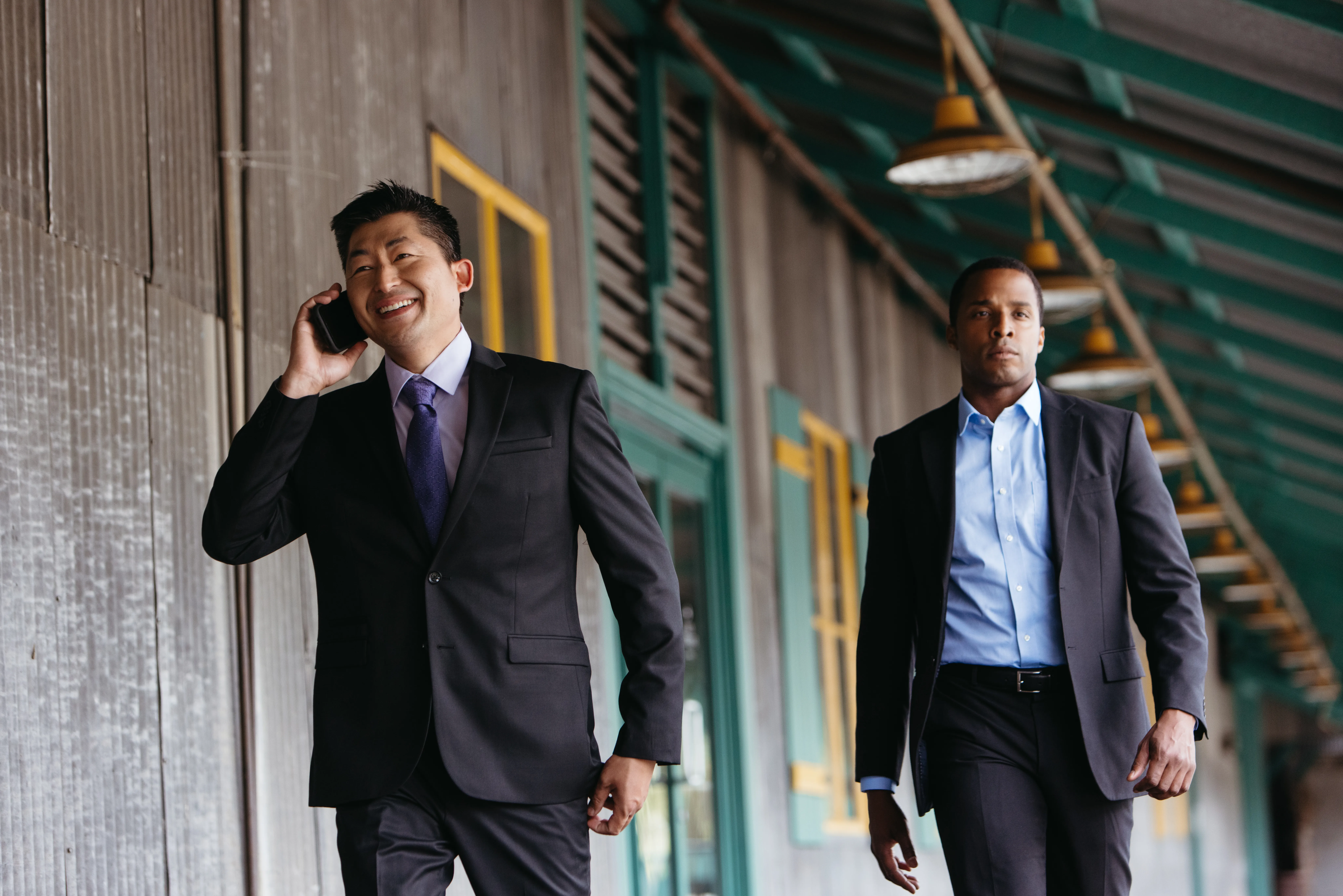 two people walking